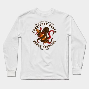 Currituck Beach, NC Octopus Summer Vacation Long Sleeve T-Shirt